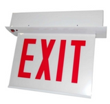 ORBIT CESRE-W-1-EB-E-N Chicago Approved Led Recess Mount Exit Sign White Housing 1F Battery Back-up Ext No Arrows