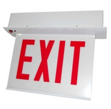 ORBIT CESRE-W-1-EB-S-LR Chicago Approved Led Recess Exit Sign White Housing 1F Battery Back-up Stairs Left/Right Arrow