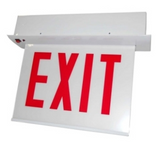 ORBIT CESRE-W-1-EB-S-L Chicago Approved Led Recess Mount Exit Sign White Housing 1F Battery Back-up Stairs Left Arrow