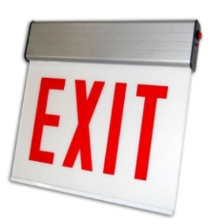 Orbit CESSE-W-1-EB-E-D Chicago Approved Led Surface Exit Sign White Housing 1f Battery Back-up Ext Double Arrows