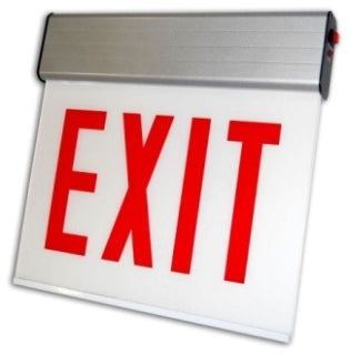 Orbit CESSE-W-1-AC-E-L Chicago Approved LED Surface Exit Sign White Housing, Single Face AC Only, Extension Left Arrow