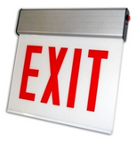 ORBIT CESSE-W-1-EB-S-N Chicago Approved Led Surface Exit Sign White Housing 1F Battery Back-Up Stairs No Arrows