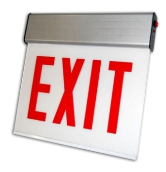 ORBIT CESSE-W-2-AC-E-R Chicago Approved Led Surface Exit Sign White Housing 2F AC Only Ext Right Arrow