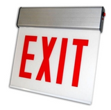 ORBIT CESSE-W-2-AC-S-LR Chicago Approved Led Surface Exit Sign White Housing 2F AC Only Stairs Left/Right Arrow