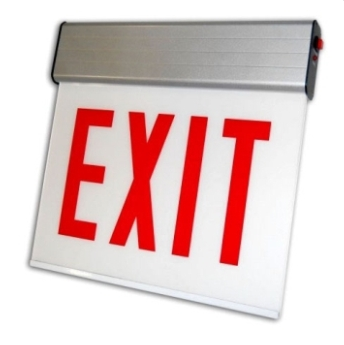 ORBIT CESSE-W-2-EB-E-D Chicago Approved Led Surface Exit Sign White Housing 2F Battery Back-up Ext Double Arrows