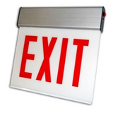 ORBIT CESSE-W-2-EB-E-D Chicago Approved Led Surface Exit Sign White Housing 2F Battery Back-up Ext Double Arrows