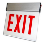 ORBIT CESSE-W-2-EB-S-LR Chicago Approved Led Surface Exit Sign White Housing 2F Battery Back-up Str Left/Right Arrow