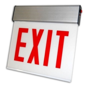 ORBIT CESSE-W-2-EB-S-N Chicago Approved Led Surface Exit Sign White Housing 2F Battery Back-up Stairs No Arrows