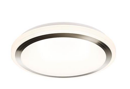 DALS Lighting CFG13-CC 13″ Round LED Flush Mount Ceiling Light, Satin Nickel Trim