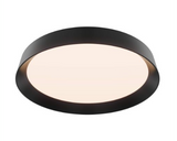 DALS Lighting CFH12-CC-BK Aurora 12" Dual-Light LED Flush Mount - CCT Selectable - 120V - Black Finish