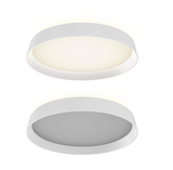 DALS Lighting CFH12-CC-WH Aurora 12" Dual-Light LED Flush Mount - CCT Selectable - 120V - White Finish