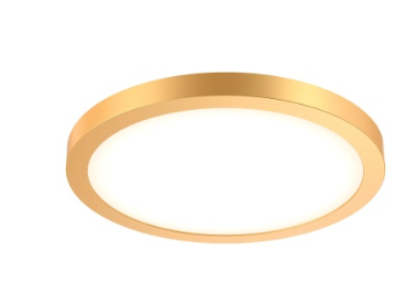 DALS Lighting CFLEDR14-CC-GD 17 Watt 14" LED Surface Mount Light - CCT Selectable - 1,600 Lumens - 120V - Gold Finish