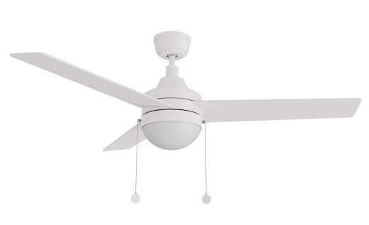 Carro USA CFP523E6-L12-W1-1 Malta Contemporary  LED 52" Home Ceiling Fan, White Finish
