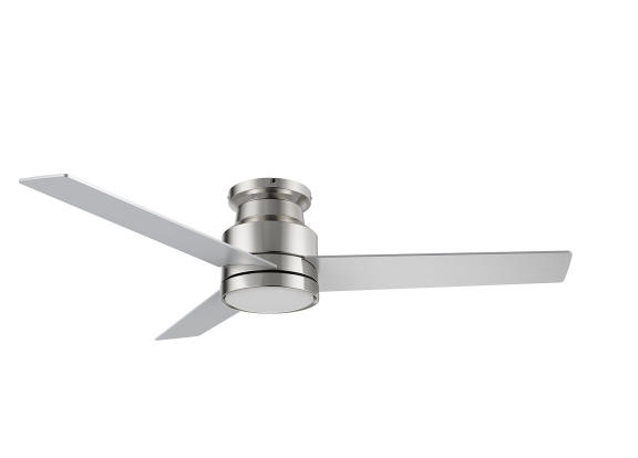 Carro USA CFR523E5-L12-SJ-1-FM 52 Inch Santana Contemporary Brushed Nickel LED Home Ceiling Fan