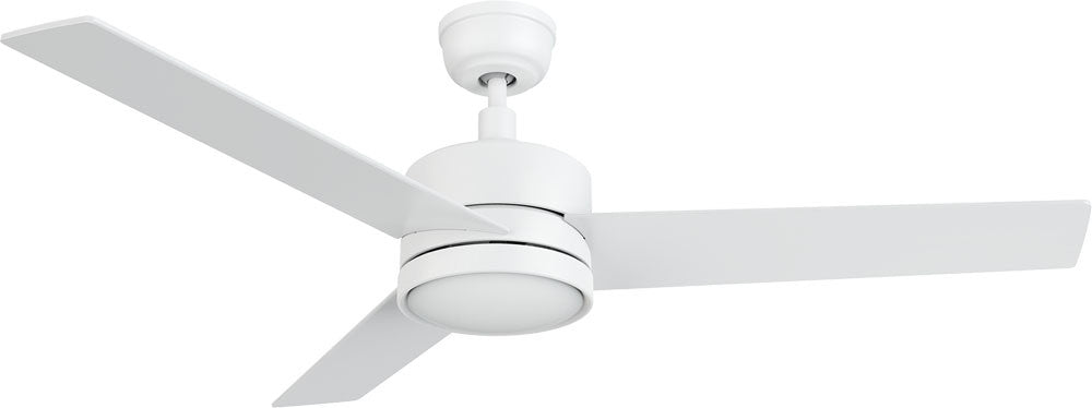 Carro USA CFR523E5-L12-W1-1 52" Santana Modern Home Ceiling Fan - Fixture Finish: White - Blade Finish: White