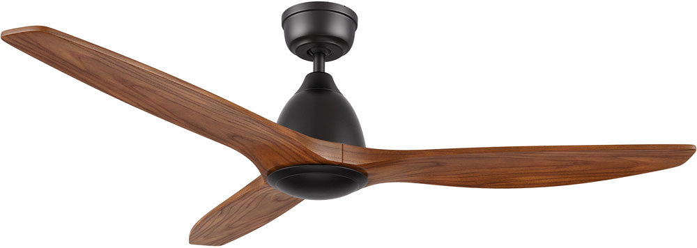 Carro USA CFR523K2-N10-BM2-1 52" Phoenix Modern Home Ceiling Fan - Fixture Finish: Black - Blade Finish: Antique Walnut