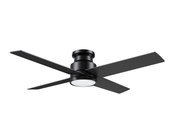 Carro USA CFR524E5-L12-B2-1-FM 52 Inch Santana Modern Black LED Home Ceiling Fan