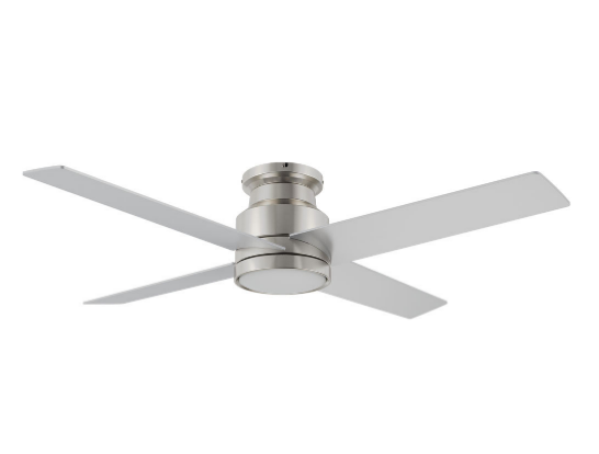 Carro USA CFR524E5-L12-SJ-1-FM 52 Inch Santana Modern Brushed Nickel LED Ceiling Fan