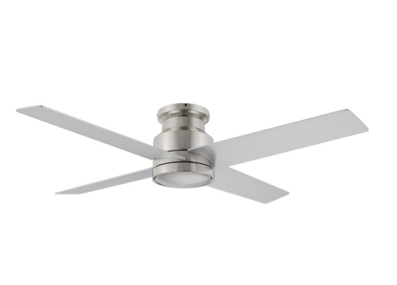 Carro USA CFR524E5-N10-SJ-1-FM 52 Inch Santana Modern Brushed Nickel Home Ceiling Fan