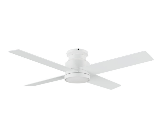 Carro USA CFR524E5-N10-W1-1-FM 52 Inch Santana Contemporary White Ceiling Fan