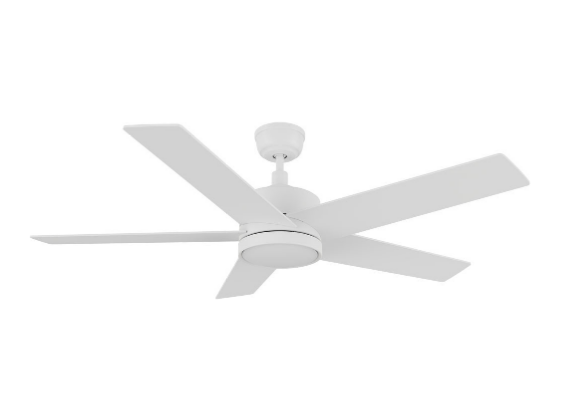 Carro USA CFR525E5-N10-W1-1 52 Inch Santana Contemporary Wite Ceiling Fan