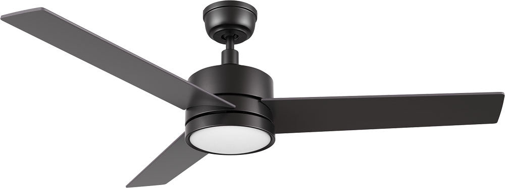 Carro USA CFW523E5-L12-B2-1 52" Santana Contemporary Home Ceiling Fan - Fixture Finish: Black - Blade Finish: Black