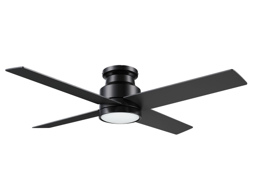 Carro USA CFW524E5-L12-B2-1-FM 52 Inch Santana Modern Black LED Home Ceiling Fan