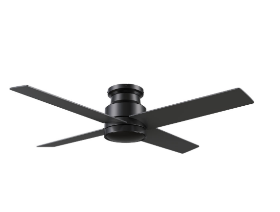 Carro USA CFW524E5-N10-B2-1-FM 52 Inch Santana Modern Black Ceiling Fan