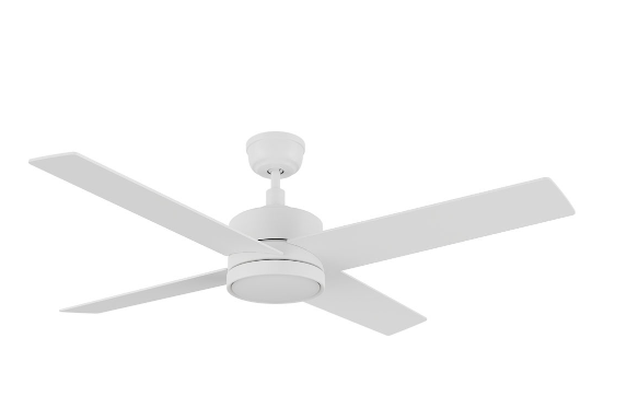 Carro USA CFW524E5-N10-W1-1 52 Inch Santana Contemporary White Home Ceiling Fan