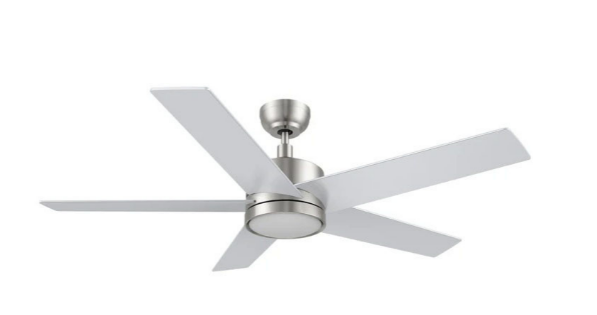 Carro USA CFW525E5-L11-SJ-1 52 Inch Santana Modern Brushed Nickel LED Ceiling Fan