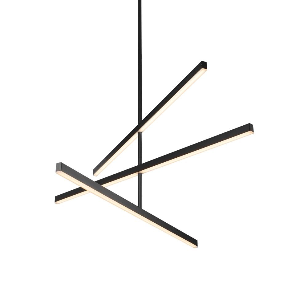 Kuzco Lighting CH10345-BK-UNV Vega LED 0.75 inch Chandelier Ceiling Light Black Finish