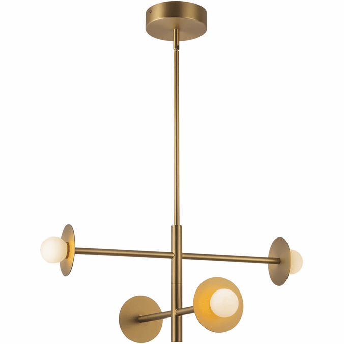 Kuzco Lighting CH15504-BG-UNV Elixir LED 22.13 inch Chandelier Ceiling Light Brushed Gold Finish