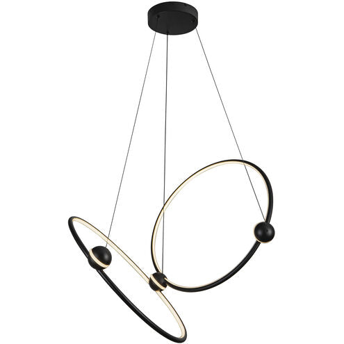 Kuzco Lighting CH17703-BK Isho LED 30.5 inch Chandelier Ceiling Light Black Finish