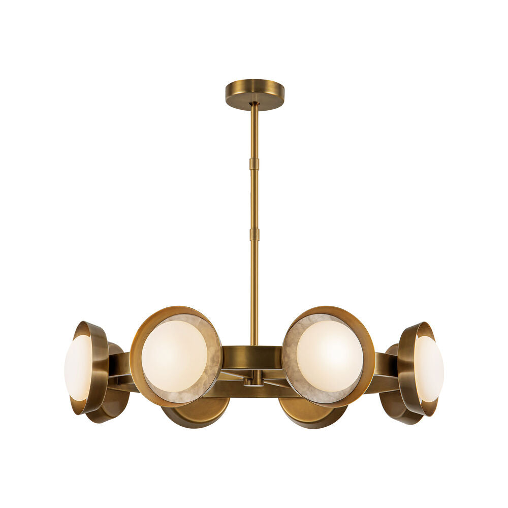 Alora Lighting CH320837VB Alonso LED 37.25 inch Vintage Brass Chandelier Ceiling Light