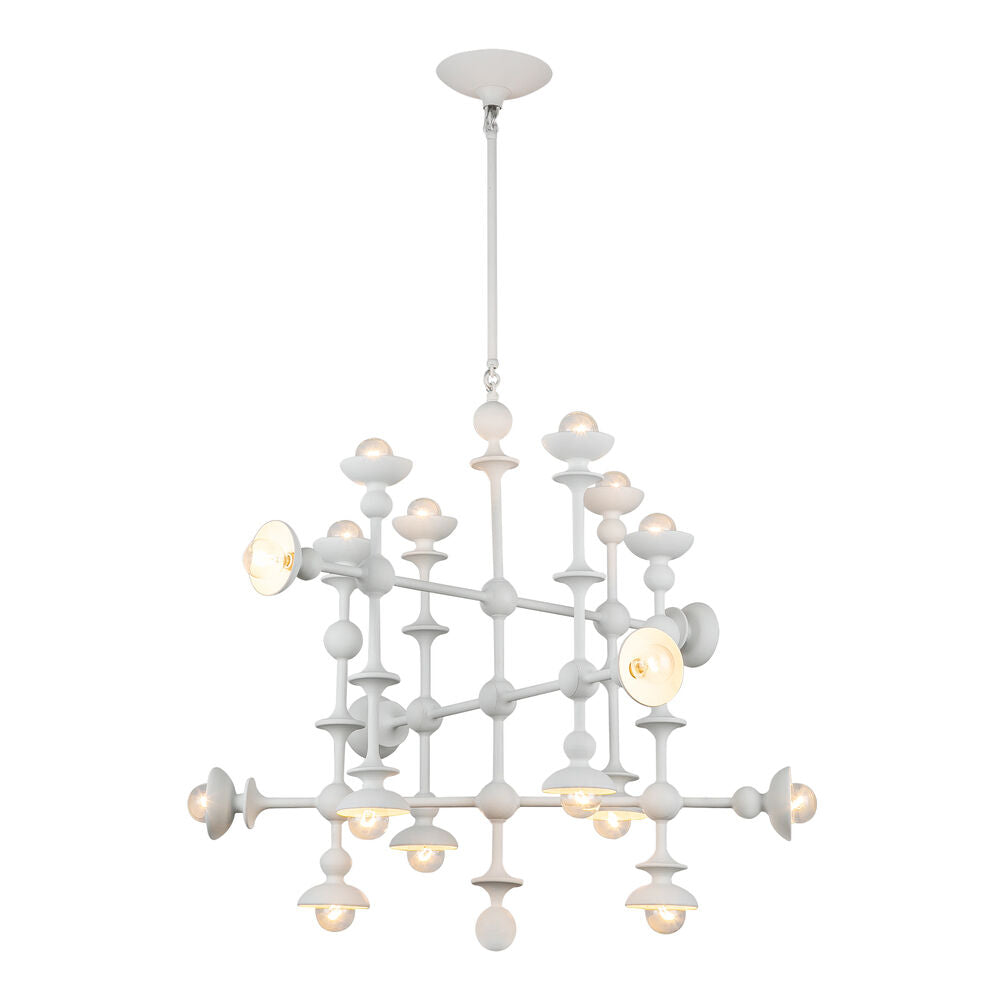 Alora Lighting CH328129AW Cadence 18 Light 30 inch Antique White Chandelier Ceiling Light