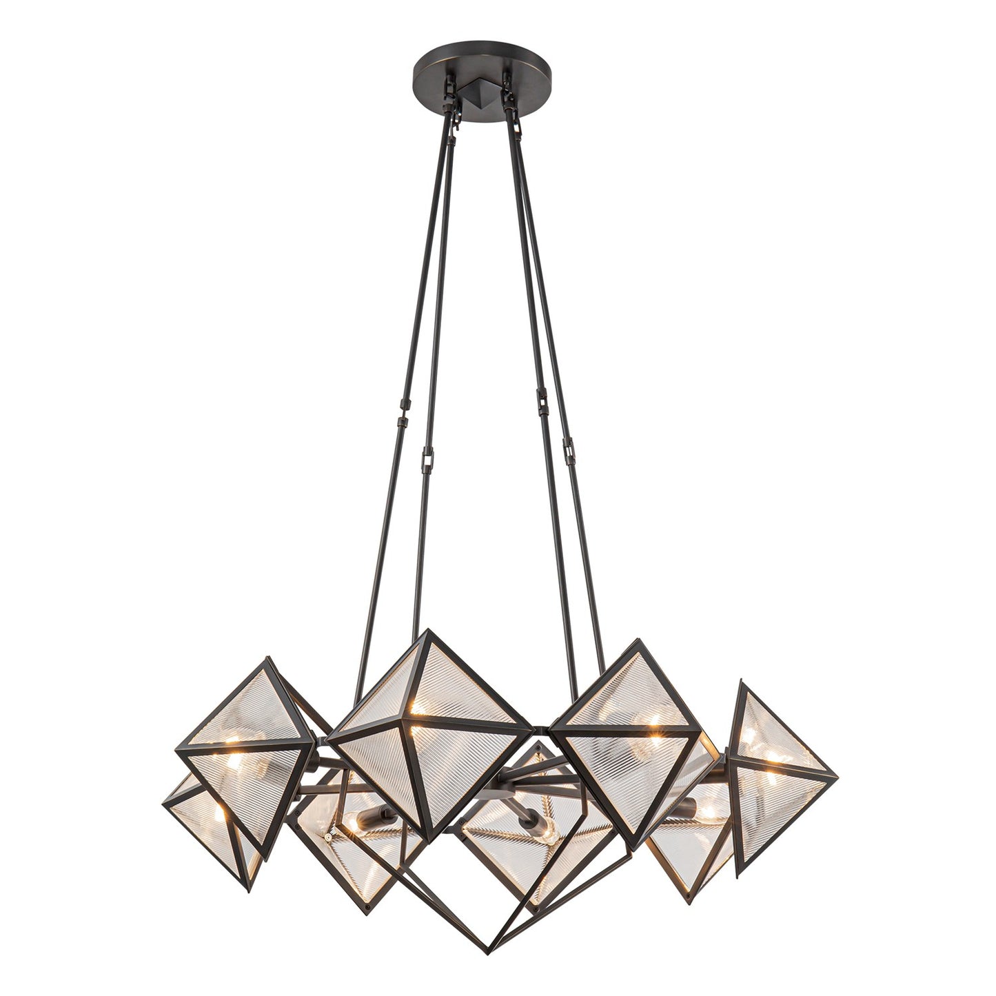 Alora Lighting CH332830UBCR Cairo 8 Light 30 inch Urban Bronze Chandelier Ceiling Light