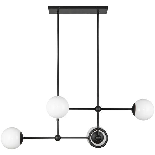 Alora Mood CH407342MBGO Fiore 4 Light 16.63 inch Matte Black Chandelier Ceiling Light