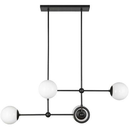 Alora Mood CH407342MBGO Fiore 4 Light 16.63 inch Matte Black Chandelier Ceiling Light