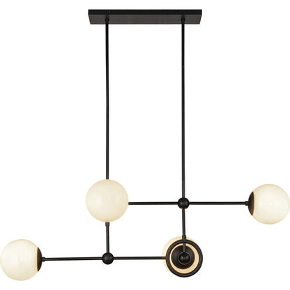 Alora Mood CH407342MBGO Fiore 4 Light 16.63 inch Matte Black Chandelier Ceiling Light
