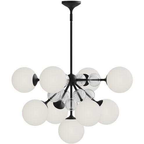 Alora Mood CH415331MBOP Celia 9 Light 30.25 inch Matte Black Chandelier Ceiling Light