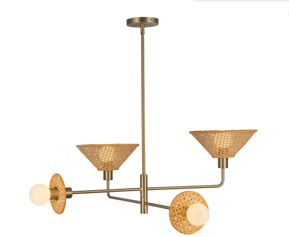 Alora Mood CH432438BG Piper 4 Light 39.88 inch Brushed Gold Chandelier Ceiling Light