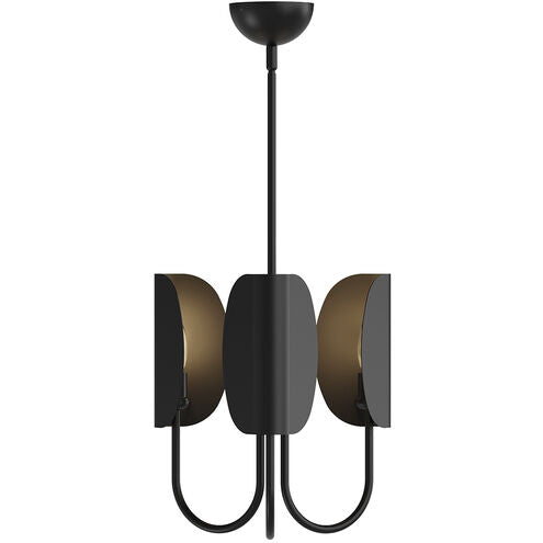 Alora Mood CH450715MB Seno 3 Light 15 inch Matte Black Chandelier Ceiling Light