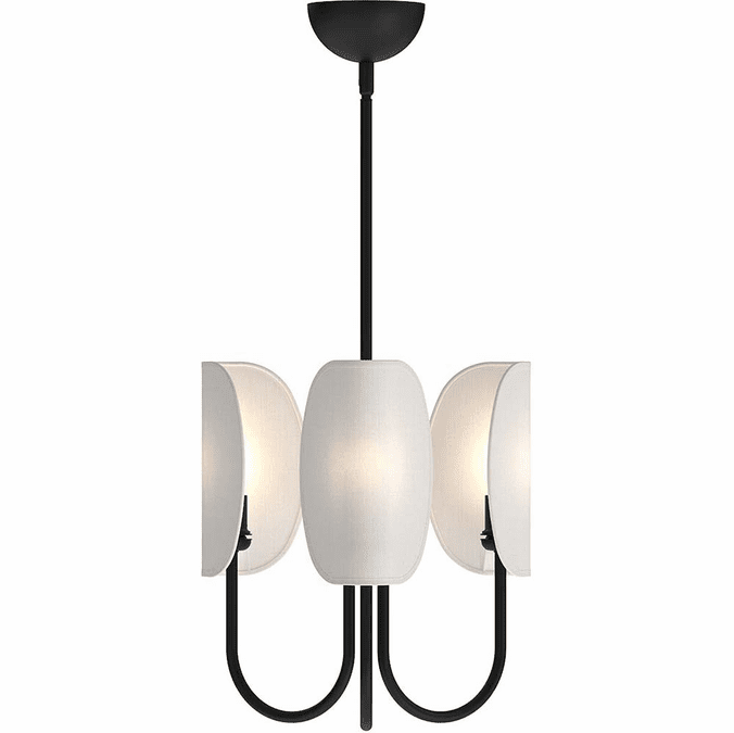 Alora Mood CH450715MBCW Seno Modern Matte Black Mini Lighting Chandelier
