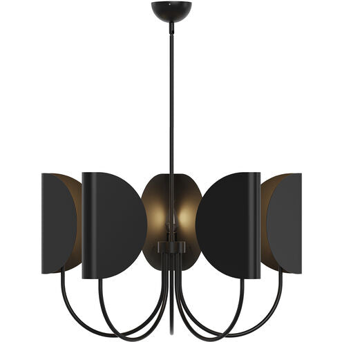 Alora Mood CH450732MB Seno 5 Light 32 inch Matte Black Chandelier Ceiling Light