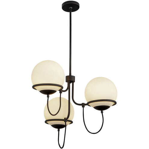 Alora Mood CH458323MBOP Alba 3 Light 22.88 inch Matte Black Chandelier Ceiling Light