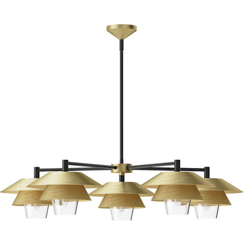 Alora Mood CH475138BGCL Tetsu 5 Light 38 inch Brushed Gold Chandelier Ceiling Light