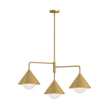 Alora Lighting CH485245BGOP Remy 3 Light 38 inch Chandeliers in Brushed Gold with Matte Opal Glass