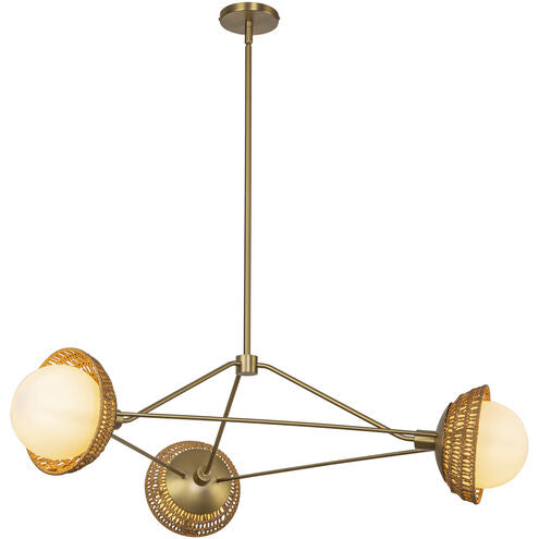 Alora Mood CH490340BGOP Perth 3 Light 39.88 inch Brushed Gold Chandelier Ceiling Light