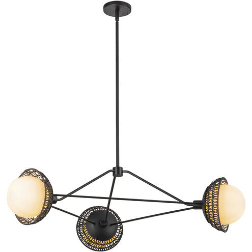 Alora Mood CH490340MBOP Perth 3 Light 39.88 inch Matte Black Chandelier Ceiling Light