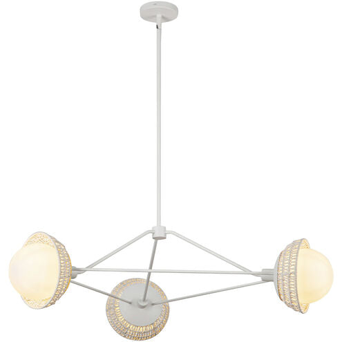 Alora Mood CH490340WHOP Perth 3 Light 39.88 inch White Chandelier Ceiling Light